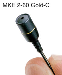 SENNHEISER MKE 2-60 Gold-C CAPSULE MICRO condensateur, miniature, pour corps micro K6 ou K6-P