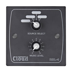 CLOUD RSL-4B UNITE DE CONTROLE A DISTANCE niveau et souce, pour mixeur ampli série MA60, noir