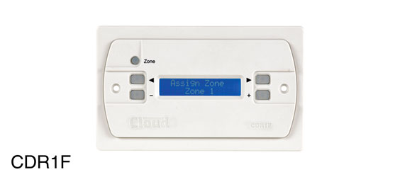 CLOUD CDR1F-W UNITE DE CONTROLE A DISTANCE source, niveau, groupes de zone, à encaster, blanc