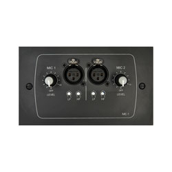 CLOUD ME-1B PLAQUE D´ENTREE 2x entrées micro XLR3F, symétrique, contr.de nveau, réglage HF/BF, noir