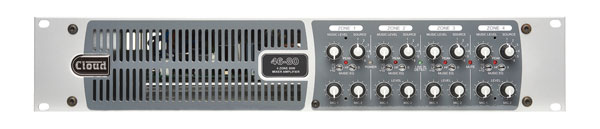 CLOUD 46-80T AMPLIFICATEUR DE ZONE 4 zones, 2x 80W/70/100v, 6x ligne/2x micro