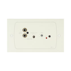 CLOUD LE-1W PLAQUE D'ENTREE 2x entrée ligne RCA, 1x jack 3.5mm, asymétrique, contrôle de gain, blanc