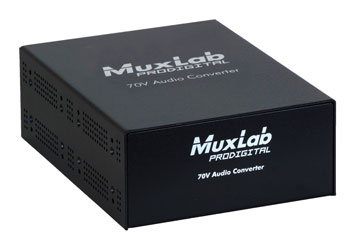 MUXLAB 500755-70V AMPLIFICATEUR AUDIO convertisseur 4ohms vers 70V