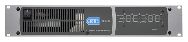 CLOUD CXA6 AMPLI DE PUISSANCE 6x 120W/4, entrées sym. XLR, sorties serre-fils, 2U