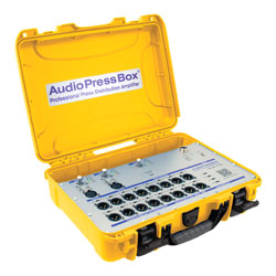 AUDIOPRESSBOX APB-320 C-USB SPLITTER DE CONFERENCE portable, USB-C, actif, 3x20, alim.ext/accu, jaune