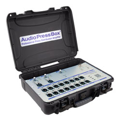 AUDIOPRESSBOX APB-320 C-USB SPLITTER DE CONFERENCE portable, USB-C, actif, 3x20, alim.ext/accu, noir