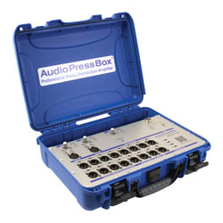 AUDIOPRESSBOX APB-320 C-USB SPLITTER DE CONFERENCE portable, USB-C, actif, 3x20, alim.ext/accu, bleu