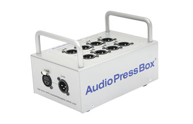 AUDIOPRESSBOX APB-008 SB-EX EXTENS.SPLITTER passif,b.de scène, 1x entr.unité comm,8x sort.micro/ligne