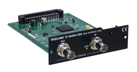 TASCAM IF-MA64-BN CARTE INTERFACE 64 canaux MADI, coaxial, pour DA6400