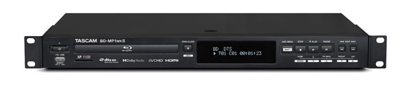 TASCAM BD-MP1MKII BLU-RAY LECTEUR Blue-ray/DVD/CD/SD/USB, sort.sym./HDMI,sort.7.1, install.rack 1U