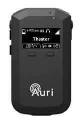 AURI RX1 RECEIVER Single channel, Auracast, rechargeable Lithium-ion battery