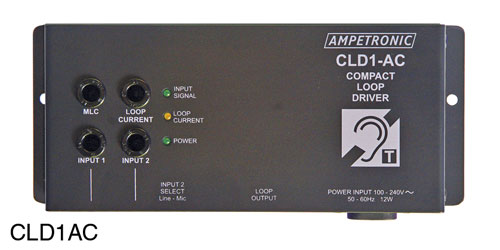 AMPETRONIC CLD1AC-CD AMPLI BOUCLE D'INDUCTION compact, alim.cc, micro de table, boucle