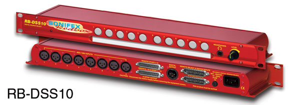 SONIFEX RB-DSS10 SELECTEUR DE SOURCE numérique, 10x1, AES/SPDIF, contôl local ou à distance, 1U