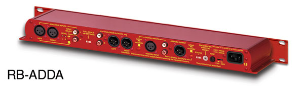 SONIFEX RB-ADDA CONVERTISSEUR A/N et N/A audio, AES/EBU ou S/PDIF, 1U, 24-bit 96kHz