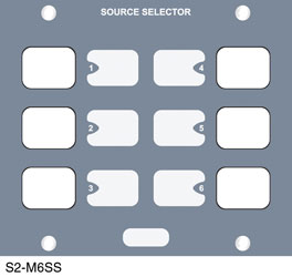 SONIFEX S2-M6SS MODULE SELECTEUR DE SOURCE 3 boutons, largeur 3 canaux, pour mixeur S2