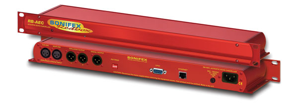 SONIFEX RB-AEC COMPENSATEUR D'ECHO ACOUSTIQUE entrée/sortie audio analogique et numérique, 1U