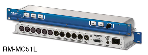 SONIFEX RM-MC51L UNITE DE CONTROLE DE SYSTEME D'ECOUTE 6x ent. stéréo, 6x sort.5.1, contrôle lumières