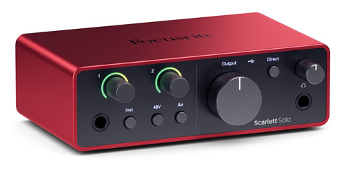 FOCUSRITE SCARLETT SOLO 4TH GEN INTERFACE AUDIO 2x2, USB-C, 1x préampli micro