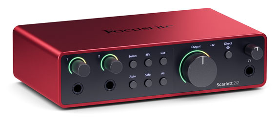 FOCUSRITE SCARLETT 2I2 4TH GEN INTERFACE AUDIO 2x2, USB-C, 2x préamplis micro