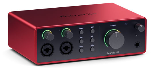 FOCUSRITE SCARLETT 4i4 4TH GEN INTERFACE AUDIO 4x4, USB-C, 2x préamplis micro