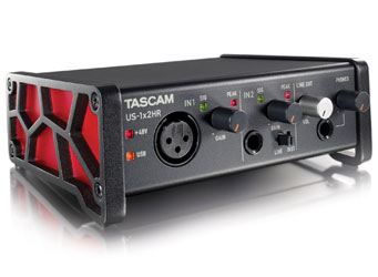 TASCAM US-1X2HR INTERFACE AUDIO USB 2 entrées/2 sorties, 192kHz/24-bit