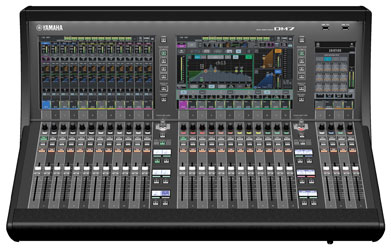 YAMAHA DM7 MIXETTE COMPACTE num., 28x faders, 32x16 entr./sort.analog, 144x144 entr./sort.Dante