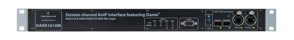 GLENSOUND DARK1616M INTERFACE AUDIO Dante/AES3, 16x16 entr./sort. analog., 8x8 entr./sort. AES3