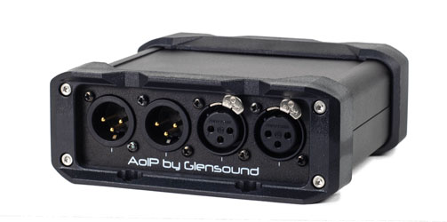 GLENSOUND AOIP22 INTERFACE AUDIO Dante, XLR3 sym., 2x2 entr./sort.