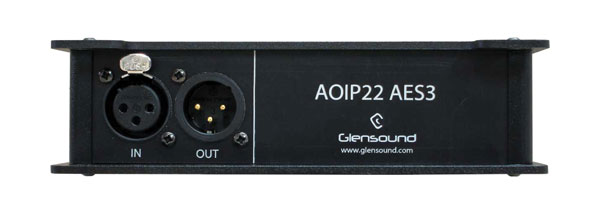 GLENSOUND AOIP22 AES3 INTERFACE AUDIO AES3 vers Dante/AES67, PoE, 1 entrée