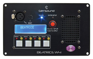 GLENSOUND BEATRICE W4 INTERCOM AUDIO pour table/mural, Dante, 4 canaux