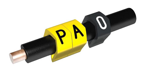 PARTEX MARQUEURS DE CABLE PA1-MCC  2.5à 5 mm, numéro 0, noir, pack de 1000