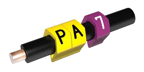 PARTEX MARQUEURS DE CABLE PA3-MCC.7 8 à 16 mm, numéro 7, violet, pack de 100