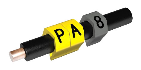 PARTEX MARQUEURS DE CABLE PA1-200MCC.8 2.5à 5 mm, numéro 8, gris, pack de 200