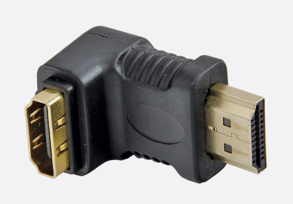 Adaptateur HDMI mâle (Type A) vers HDMI femelle (Type A) Coudé à