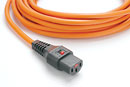 IEC-LOCK CORDON SECTEUR IEC verrouillable femelle C13 - IEC mâle C14, 6m, orange