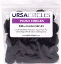 URSA STRAPS PLUSH CIRCLES BONNETTE MICRO poils courts, noir (pack de 100 Circles)