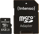 INTENSO SDC-3423493 PREMIUM CARTE MICRO SD 512GB avec adaptateur, UHS-1