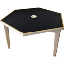 CANFORD TABLE ACOUSTIQUE frêne, hexagonale, 1220mm, Black Magic