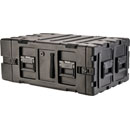 SKB 3RS-4U24-25B MALLE RACK ANTICHOCS 4U, prof.24", cadre fixe, 2x roulettes intégrées, noir