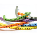 KIT DE MARQUEURS DE CABLE PTV+90 en vrac, 0-9, 4-9mm, code couleurs