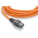 IEC-LOCK CORDON SECTEUR IEC verrouillable femelle C13 - IEC mâle C14, 6m, orange