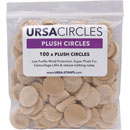 URSA STRAPS PLUSH CIRCLES BONNETTE MICRO poils courts, beige (pack de 100 Circles)