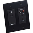 MUXLAB 500555 CONVERTISSEUR AUDIO plaque murale, Bluetooth/analog. vers Dante, US Decora 2gang, noir