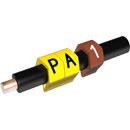 PARTEX MARQUEURS DE CABLE PA1-MCC.1 2.5à 5 mm, numéro 1, marron, pack de 1000