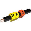 PARTEX MARQUEURS DE CABLE PA1-200MCC.3 2.5à 5 mm, numéro 3, orange, pack de 200