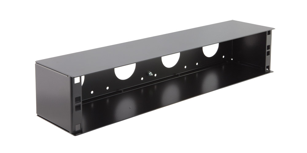 CANFORD BOITIER RACK DEMI LARGEUR 4U, prof. 100mm, noir