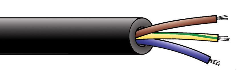 Câble en caoutchouc (lourd) H07RN-F 5G6 mm² (5 x 6 mm²) - Câble de  raccordement en caoutchouc (câble de chantier) extérieur IP44 - Choix par  paliers